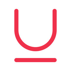 underline outline fill icon