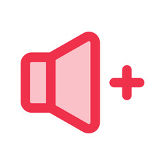 Fototapeta premium volume up outline fill icon