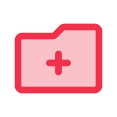 Obraz premium add folder outline fill icon