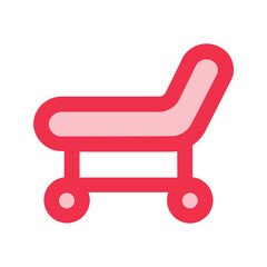 hospital bed outline fill icon