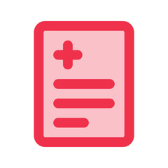 Fototapeta premium medical record outline fill icon