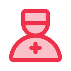 Obraz premium nurse outline fill icon