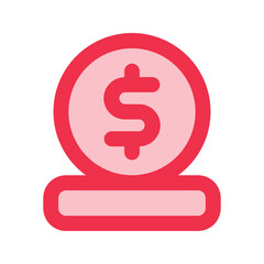 coin outline fill icon