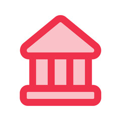 bank outline fill icon
