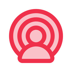 influencer outline fill icon