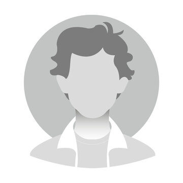 Vector flat illustration in grayscale. Avatar, user profile, person icon, anonymous profile, profile picture for social media profiles, icons, screensaver