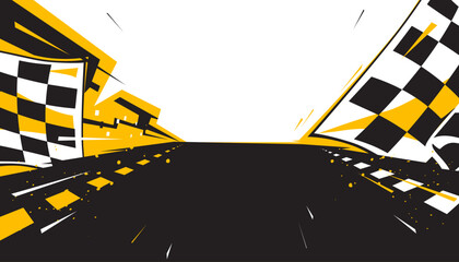 Race track abstract background design. Sports race concept