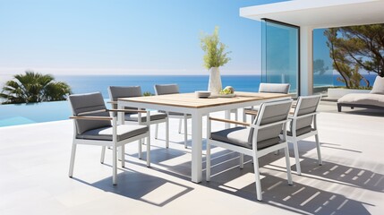 Fototapeta premium Minimalist Outdoor Furniture