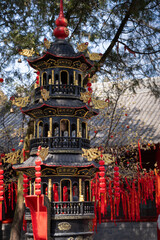 chinese temple architecture - obrazy, fototapety, plakaty
