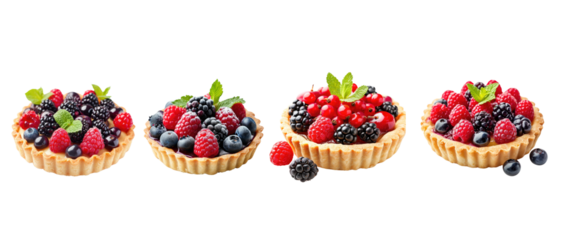 Fruit Tart Bliss On Transparent Background