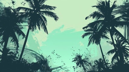 Minimalist Palms, Simplified Artistry Celebrating the Beauty of Palm Trees