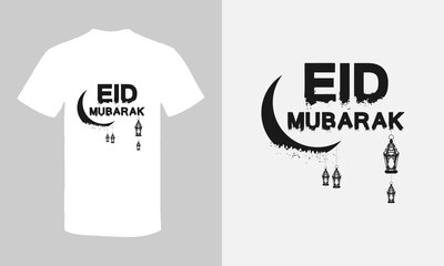 Vector Eid Mubarak T shirt design