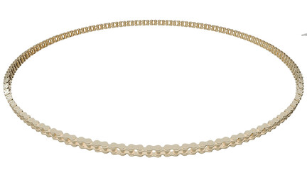 Boundless Style: Embrace endless possibilities with this captivating 3D circle of interwoven chains. Perfect for fashion statements and motorcycle campaigns.