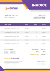 Modern Unique Invoice Design