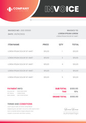 Modern Unique Invoice Design