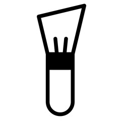 Cosmetic makeup brush icon. cosmetic beauty blush brush vector symbol.