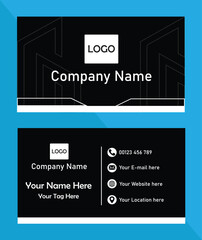 Simple and Elegant Black Business Card Design