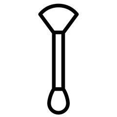 Cosmetic makeup brush icon. cosmetic beauty blush brush vector symbol.