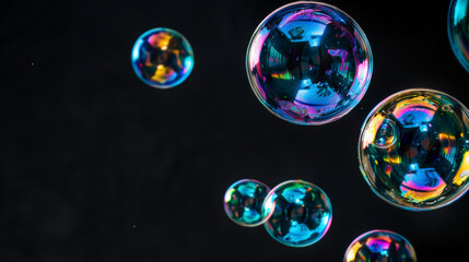 Bubble Ballet: Vibrant Elegance. Generative AI