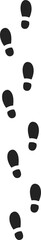 Isolated seamless pattern design of footprint, shoe path illustrated  work, sport, run, walk