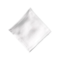 Simple, Elegant White Square Napkin on a Clean Background