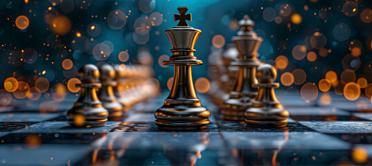 Chess, classic and intellectual strategic board game 
