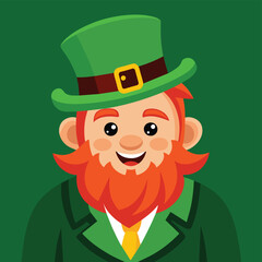 Leprechaun character vector illustration