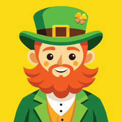 Leprechaun with beautiful hat concept illustration