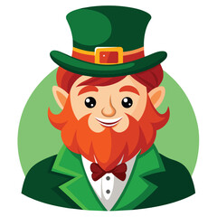 St patricks day celebration with leprechaun illustration