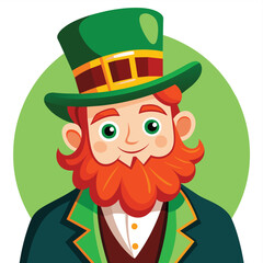 St. patrick’s day leprechaun illustration