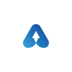 Letter A Logo with Arrow 