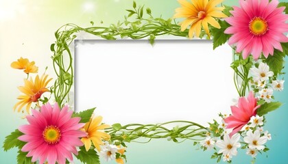 Fototapeta na wymiar Floral Frame background 