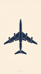 Minimalist illustration of an airplane