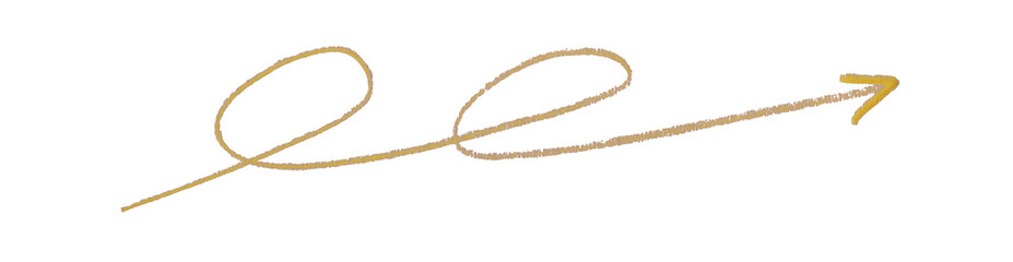 Orange pencil strokes isolated on transparent background