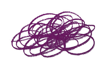 Draw a dark purple pencil line separately on a transparent background.