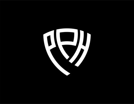 PPH creative letter shield logo design vector icon illustration