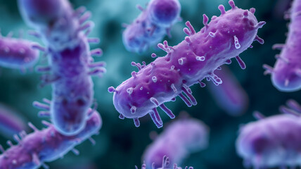 purple colored bacterium rod monoculture Escherichia coli