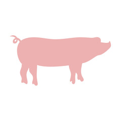 Pig silhouette illustration