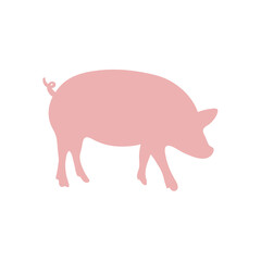 Pig silhouette illustration