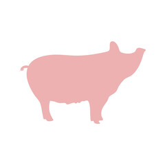 Pig silhouette illustration