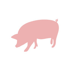 Pig silhouette illustration