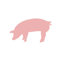 Pig silhouette illustration