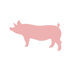 Pig silhouette illustration