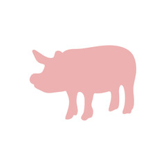 Pig silhouette illustration