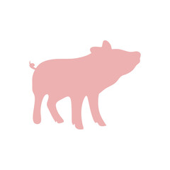 Pig silhouette illustration