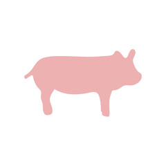 Pig silhouette illustration