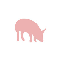 Pig silhouette illustration