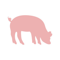 Pig silhouette illustration