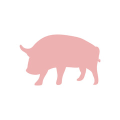 Pig silhouette illustration