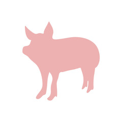 Pig silhouette illustration